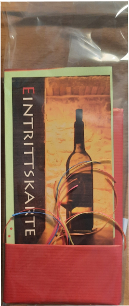 Eintrittskarte für eine Weinprobe